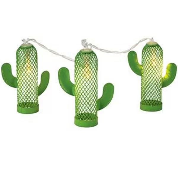 Tufeyo Battery Powered Green Cactus Led Light Chain Decorative Ornamental Lighting