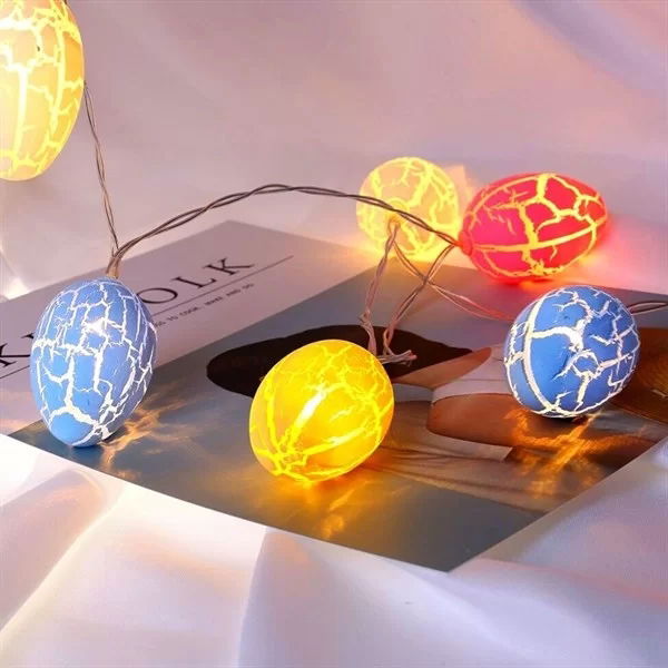 Tufeyo 10pcs Colorful Egg Shaped Decorative Intricate Led Lighting