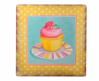 Tufeyo Decotown Wall Panel 40*40 Cup Cake Muffin Motif Wall Ornament