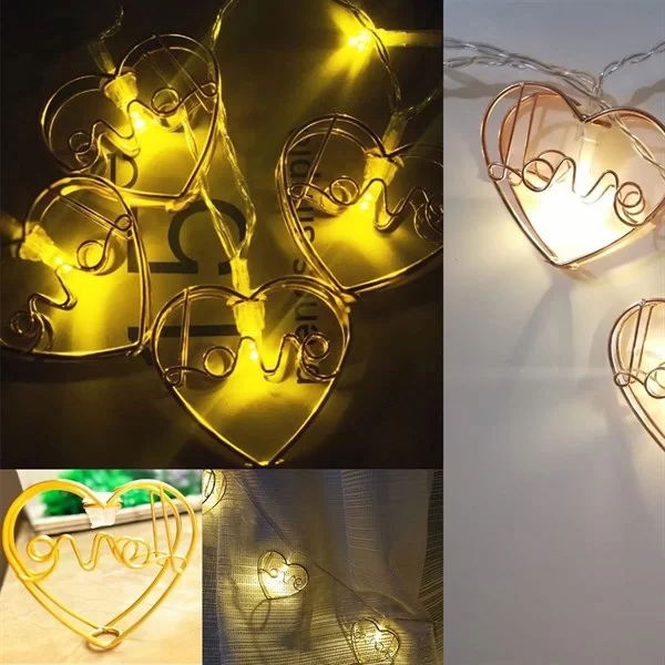 Tufeyo Heart Strip Led Light Chain Lighting Birthday Ornament Light