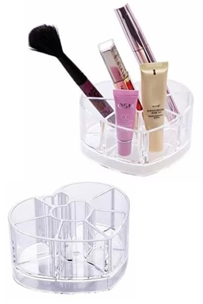 Tufeyo Cosmetic Makeup Organizer Acrylic Organizer with Heart