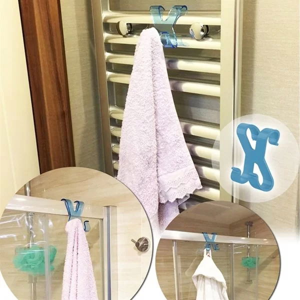 Tufeyo Hang It Practical Easy Carry Towel Rail Bathroom Hooks with 2 Hooks