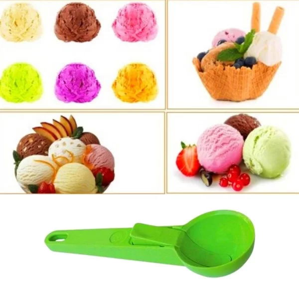 Tufeyo Practical Latch Plastic Ice Cream Serving Scoop Spoon