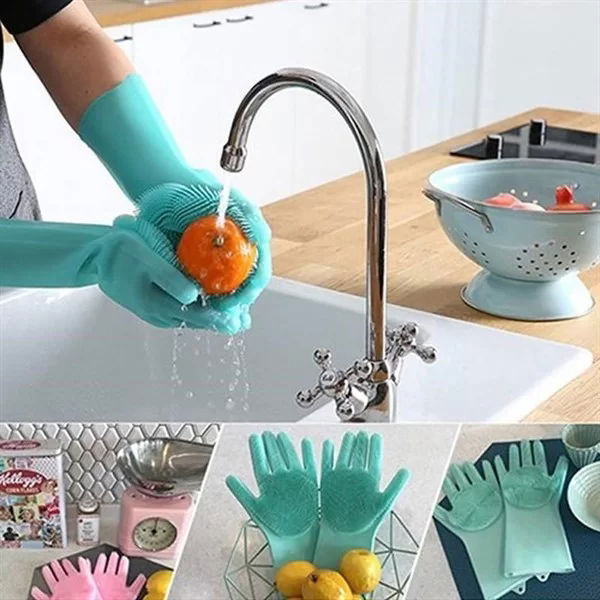 Tufeyo Heat Resistant Practical Magic Silicone Dishwashing Gloves