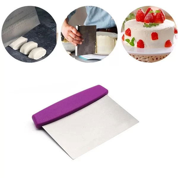 Tufeyo Steel Dough Cutter Scraper Pastry Cake Decorating Spatula Tool