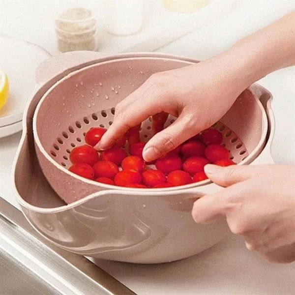 Tufeyo Multipurpose 360 Degree Rotatable Practical Bowl Kitchen Strainer Sieve Sieve