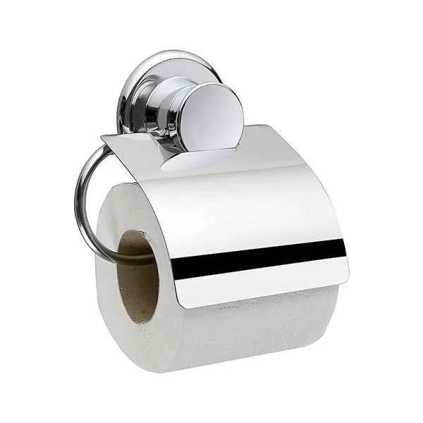 Tufeyo Toilet Paper Holder with Adhesive Metal Lid