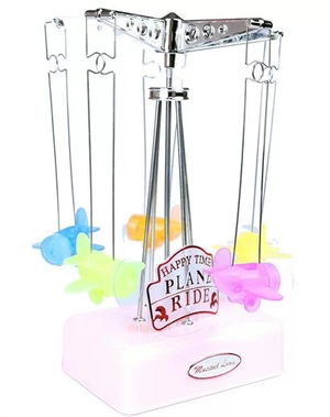 Tufeyo Moving Airplane Wind-up Gift Small Music Box Instrument