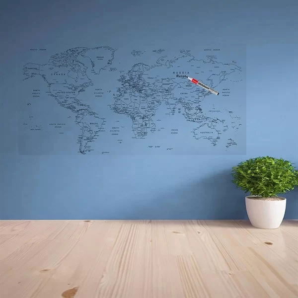 Tufeyo Writable World Map Magnetic Wall Sticker 110 X 56 Cm