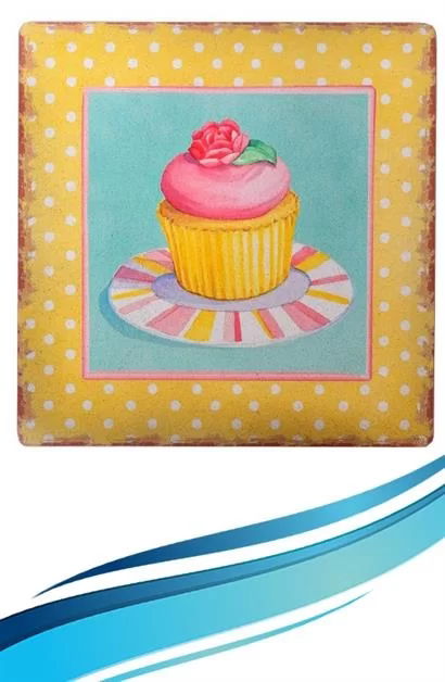 Tufeyo Decotown Wall Panel 40*40 Cup Cake Muffin Motif Wall Ornament