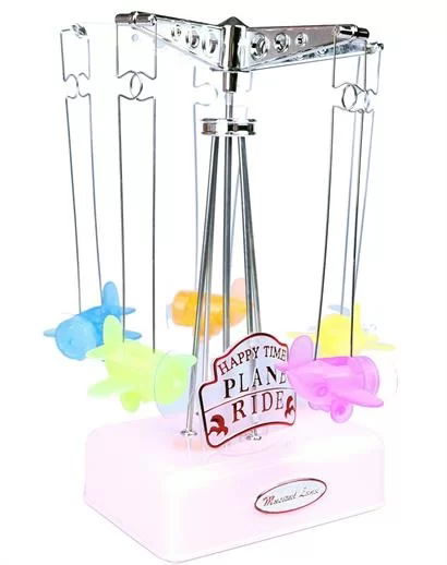 Tufeyo Moving Airplane Wind-up Gift Small Music Box Instrument