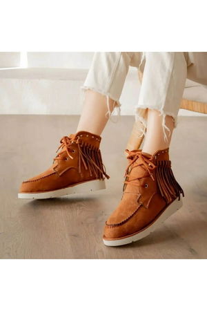 Trula Taba Suede Lace-up Boots