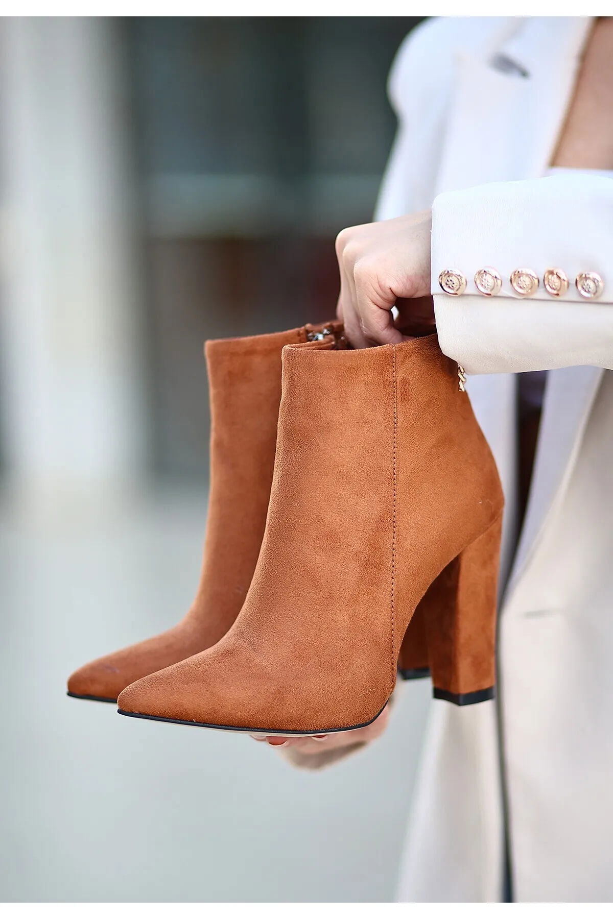 Loora Taba Suede Heeled Boots