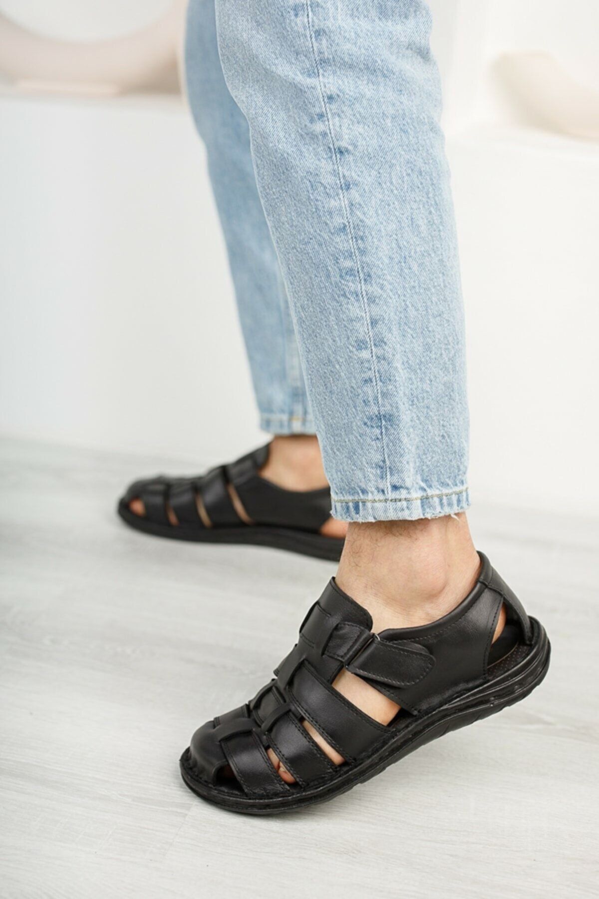 Men's Black Sandal Shoes