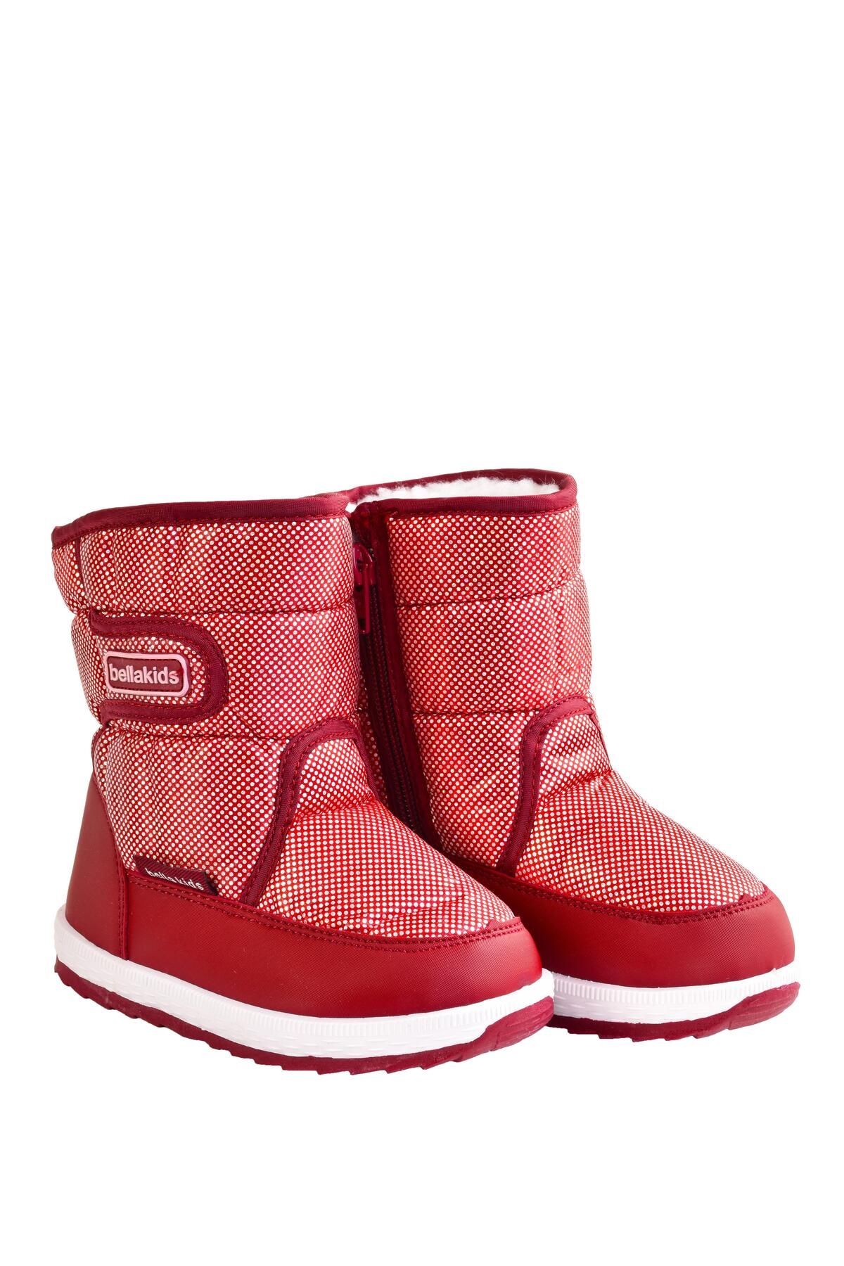 Girl's Lightweight Non-Slip Soles Snow Boots with Sheepskin Inside