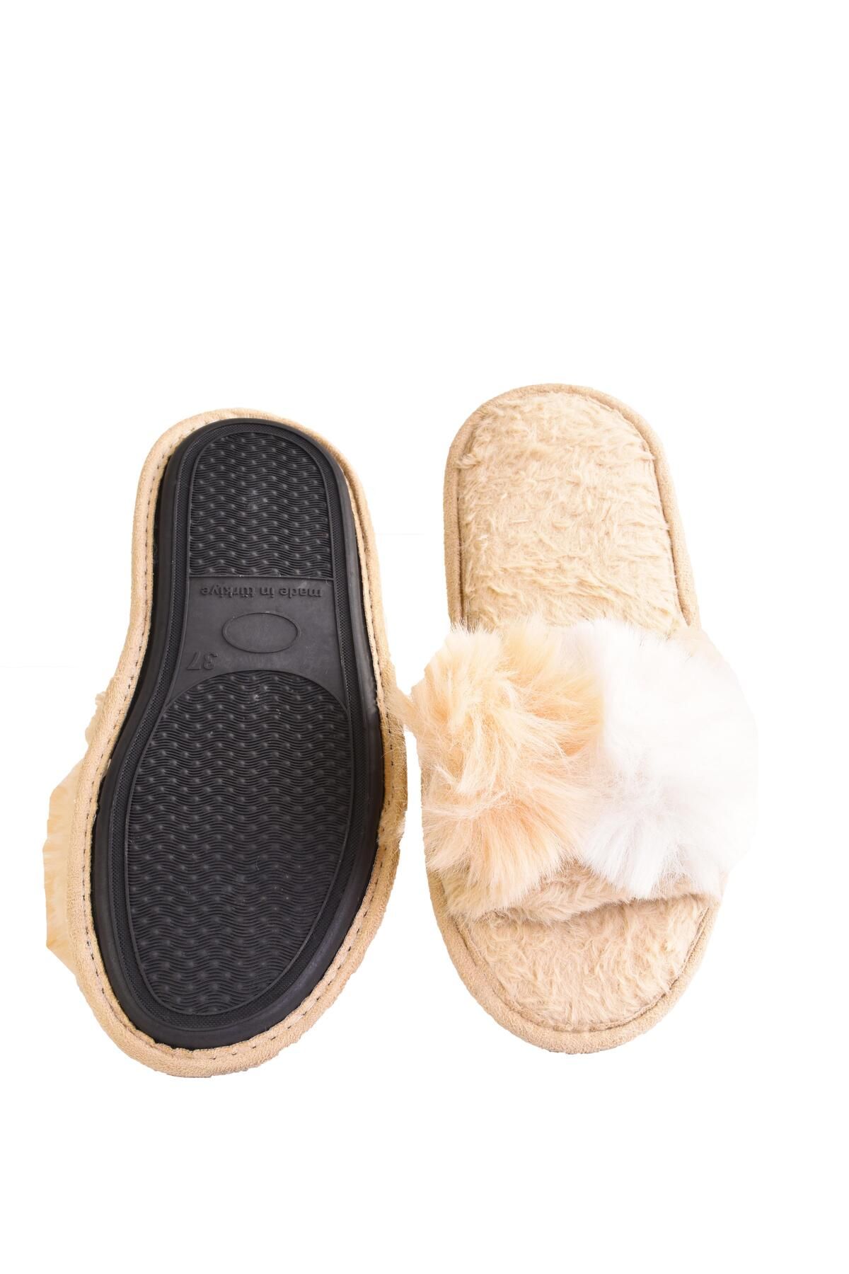 Women Furry Plush Slippers Home Slippers