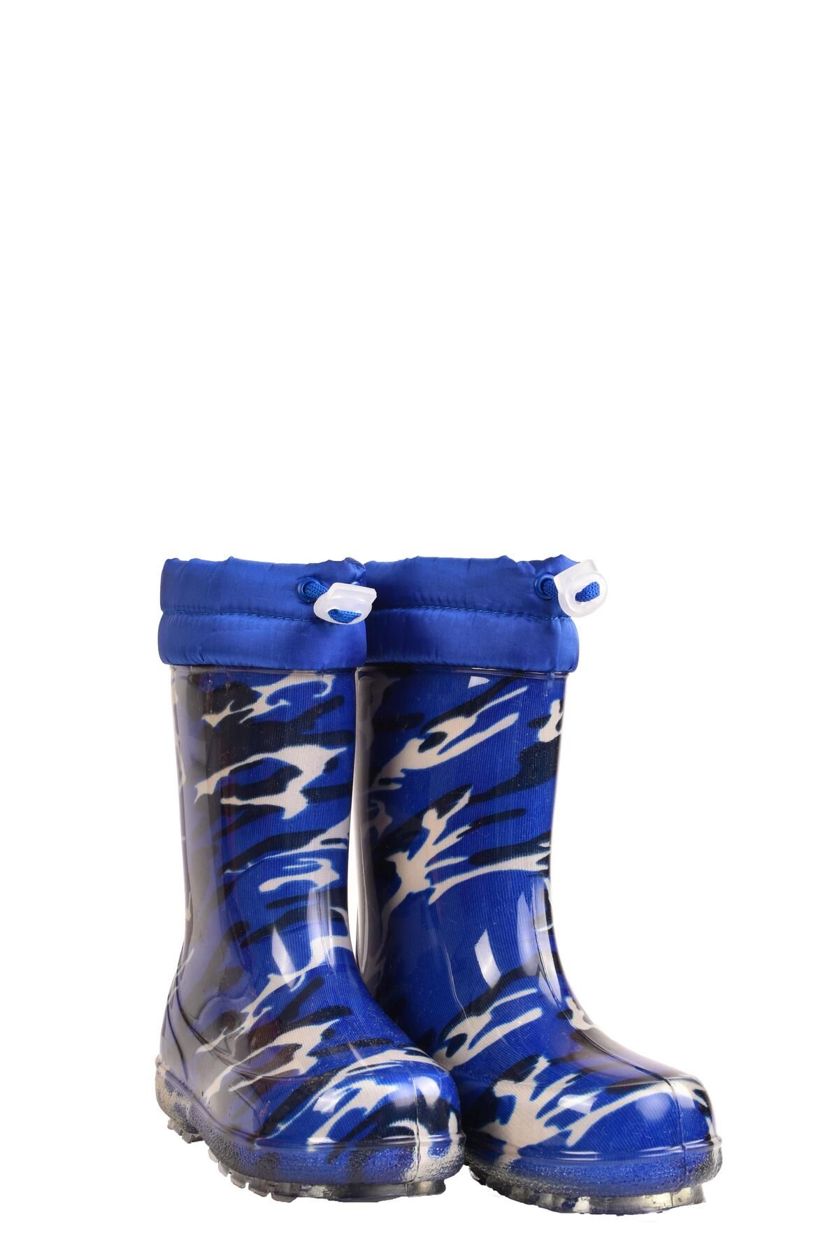 Boys' Waterproof Sheepskin Rain Boots