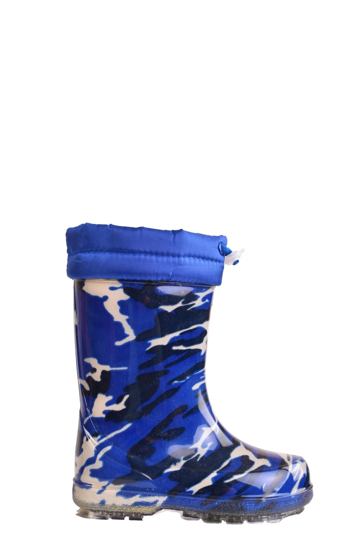 Boys' Waterproof Sheepskin Rain Boots