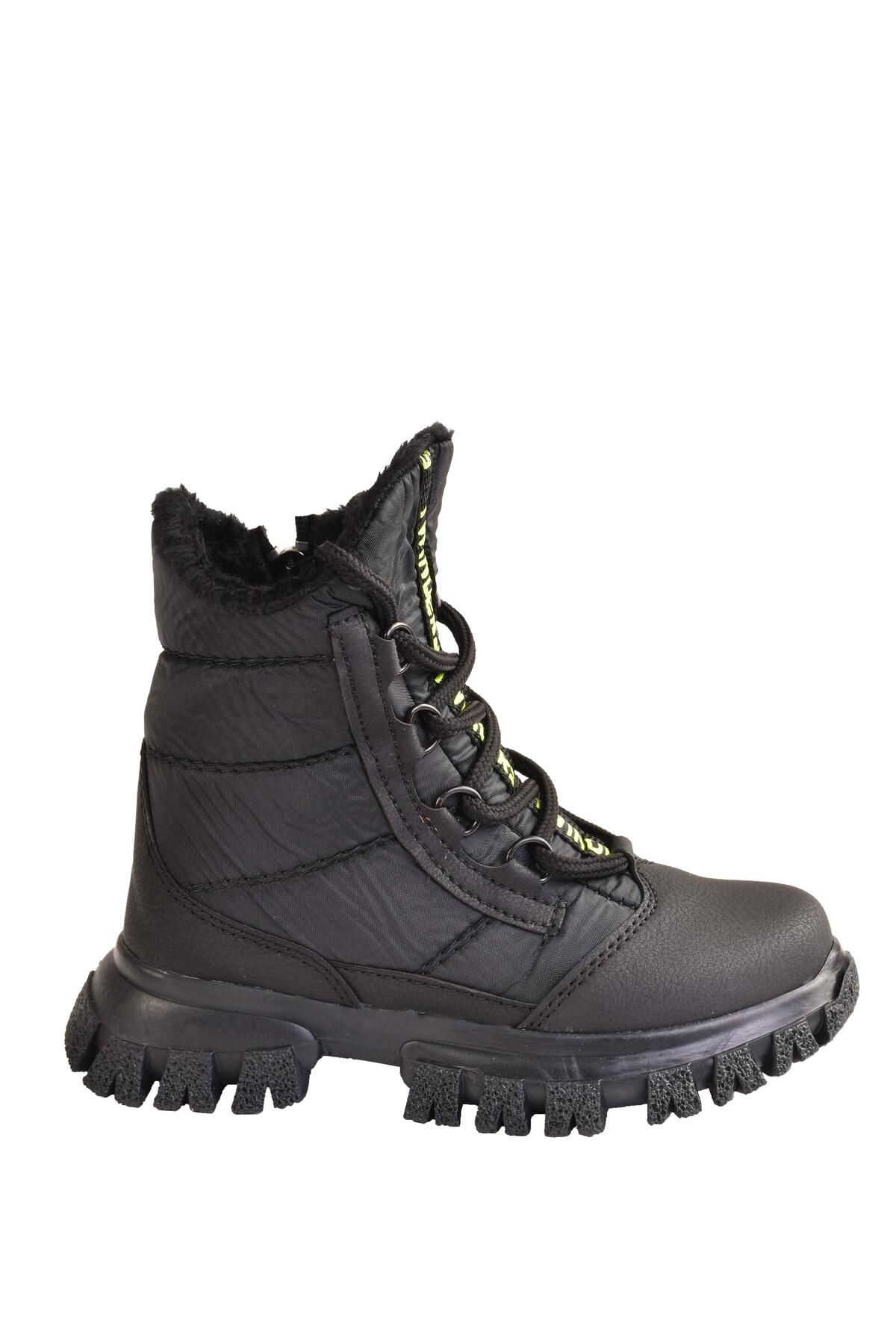 Boy's Thick Sole Snow Boots with Sheepskin Inside