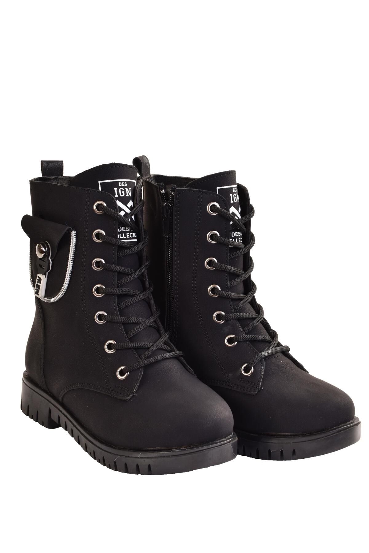 Girl's Cold Weather Resistant Black Boots & Booties