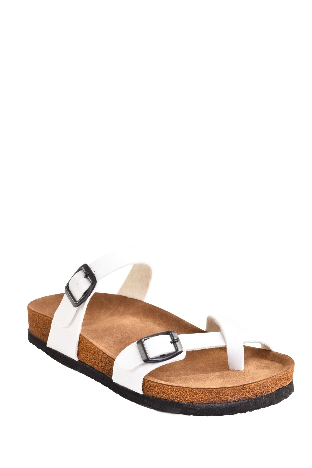 Women's Double Buckle Nubuck Slippers