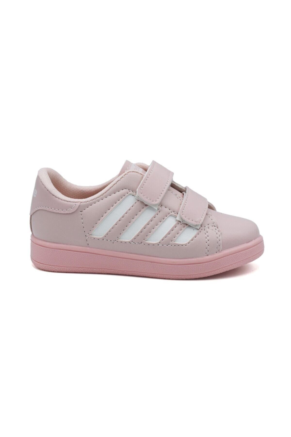 Velcro Girls / Boys Sneakers 4 Bands Pink Sport