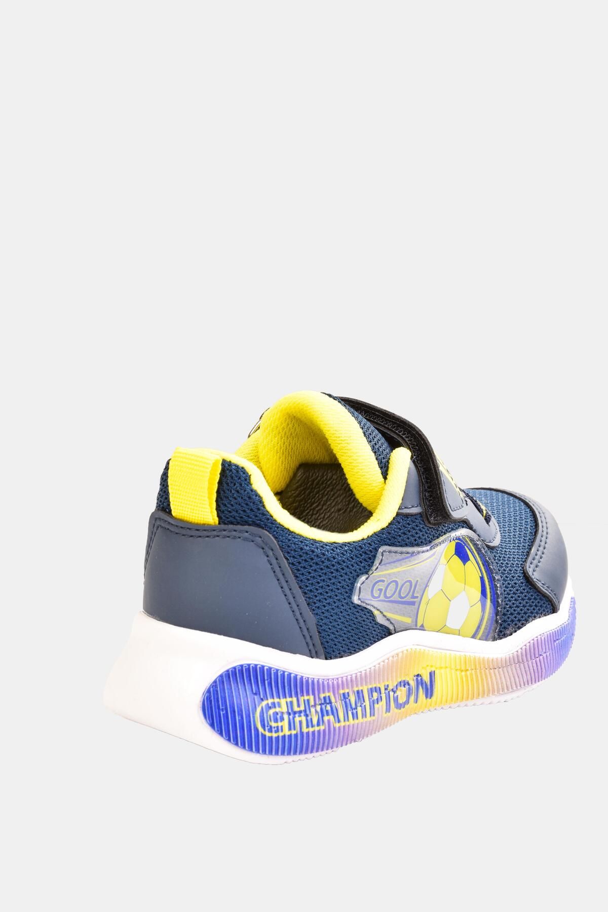 Boys' Yellow Navy Blue / Yellow Red Fan Sneakers