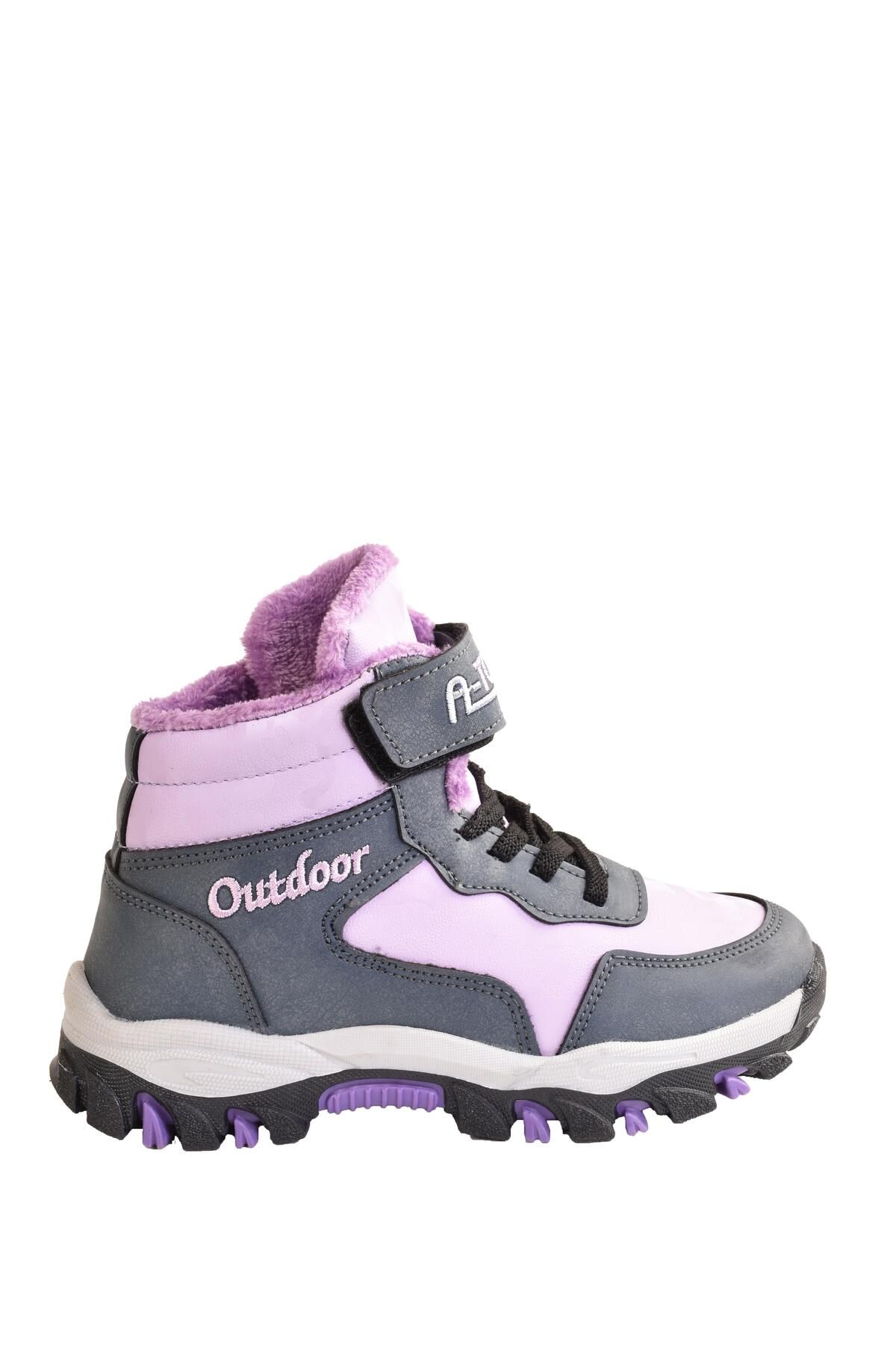 Girl's Waterproof Outdoor Winter Boots with Feather Inside