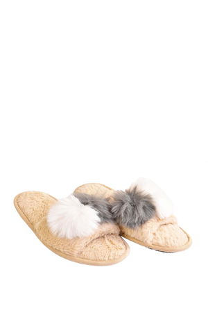 Women Furry Plush Slippers Home Slippers