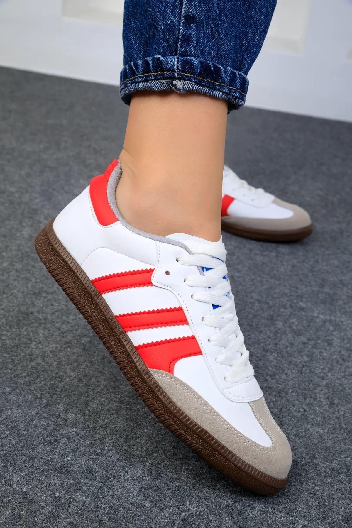 Women's Black / White Sport Sneaker Lace-up Casual Casual Casual Shoes