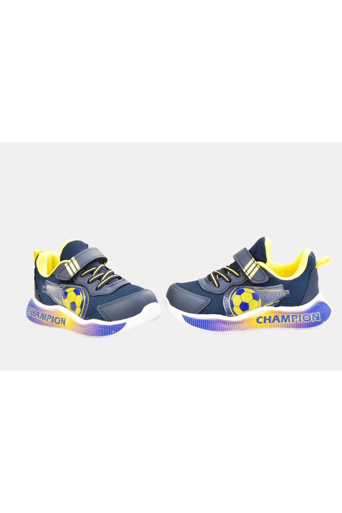 Boys' Yellow Navy Blue / Yellow Red Fan Sneakers