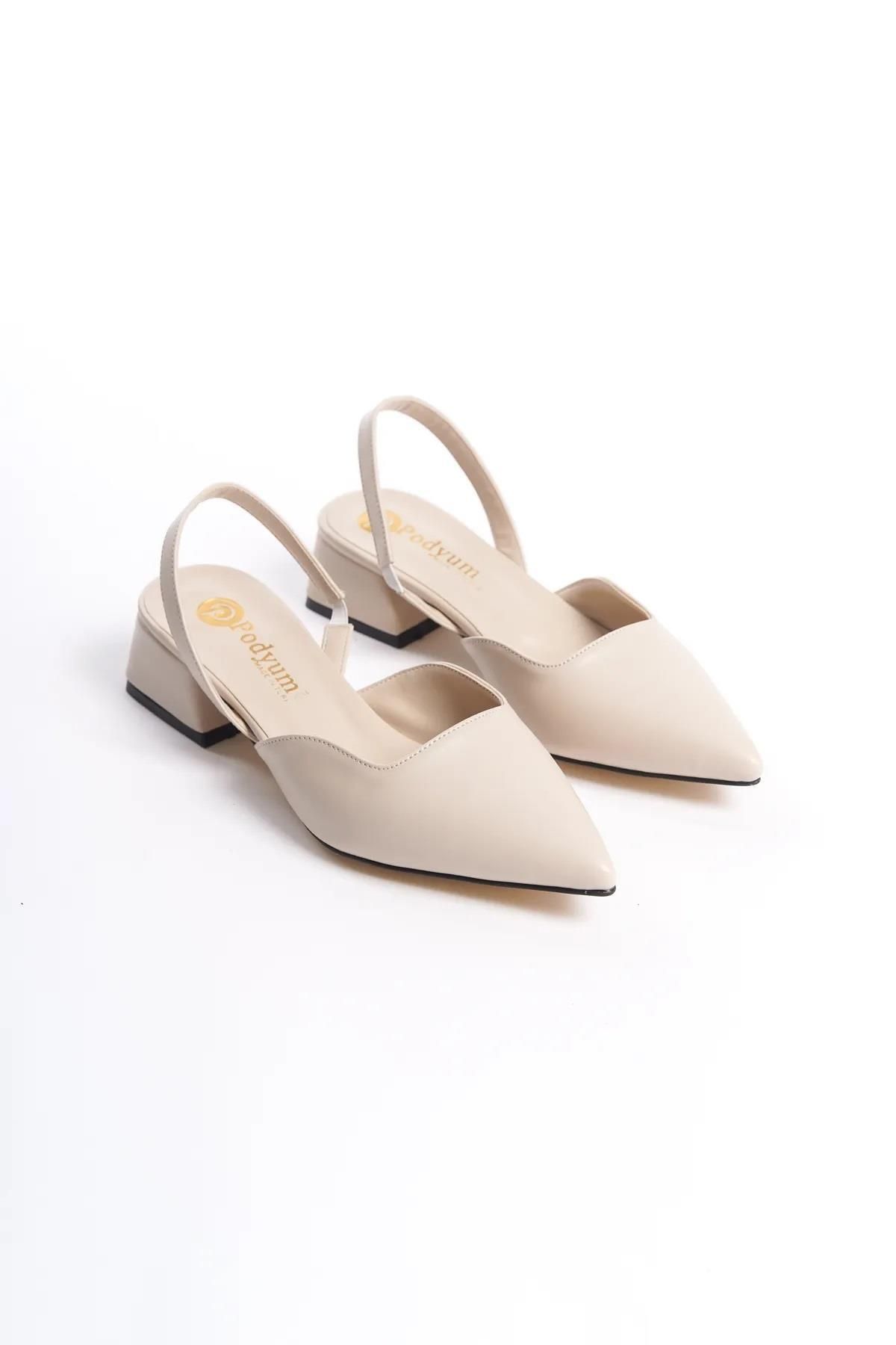 Women's Pointed Toe Open Back Classic Heeled Shoes