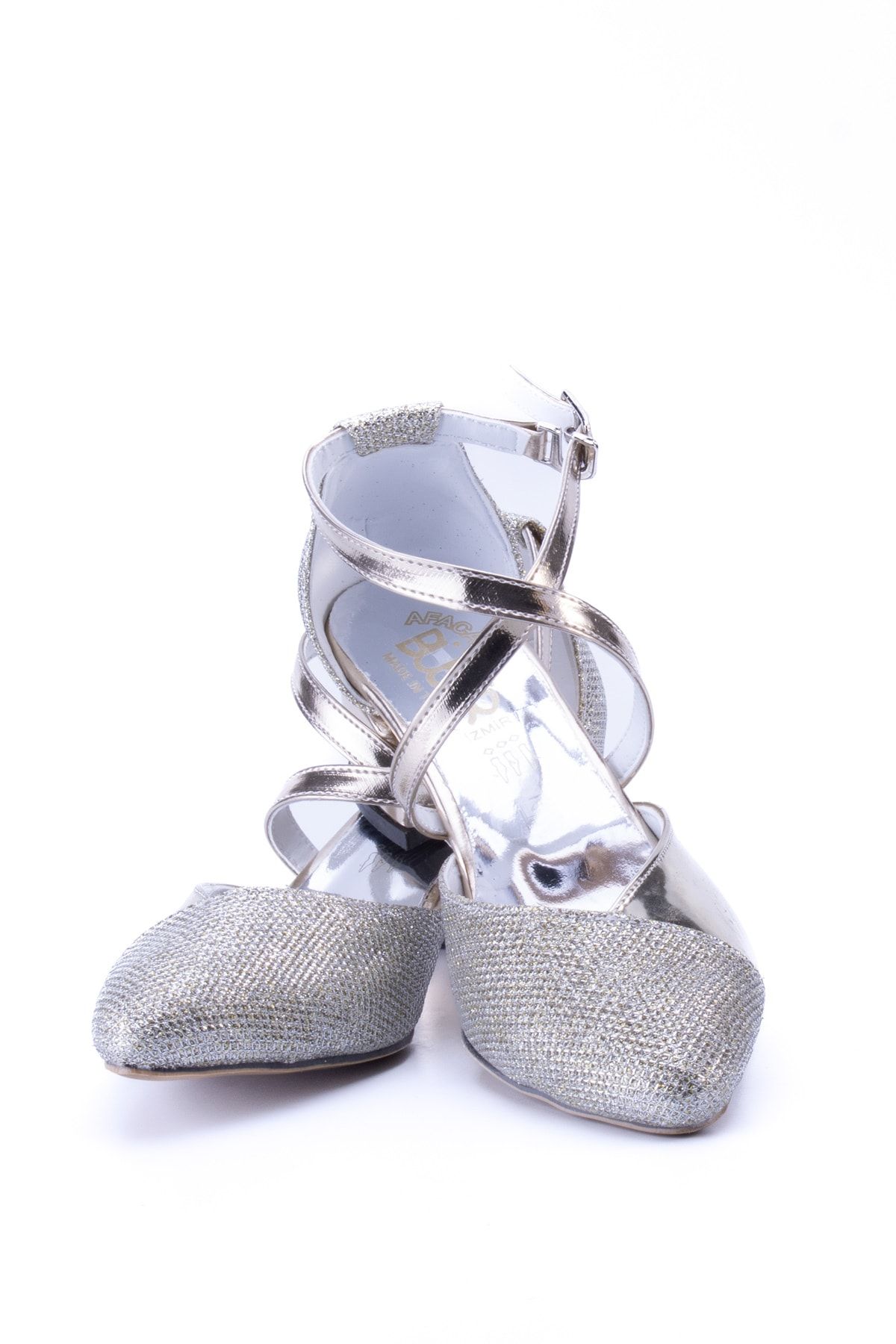 Gold Children's Heeled Shoes 8088