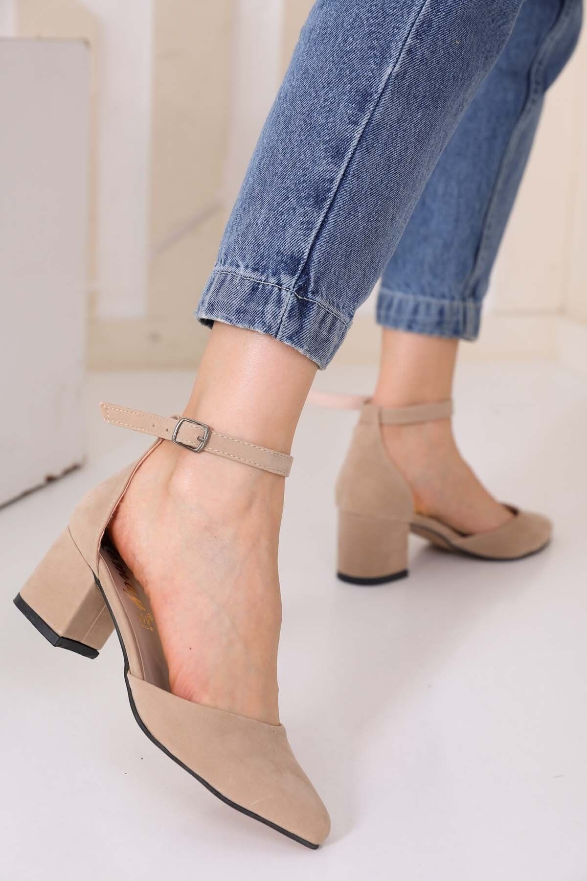 Ten Suede Women's Classic Heeled Shoes 2900