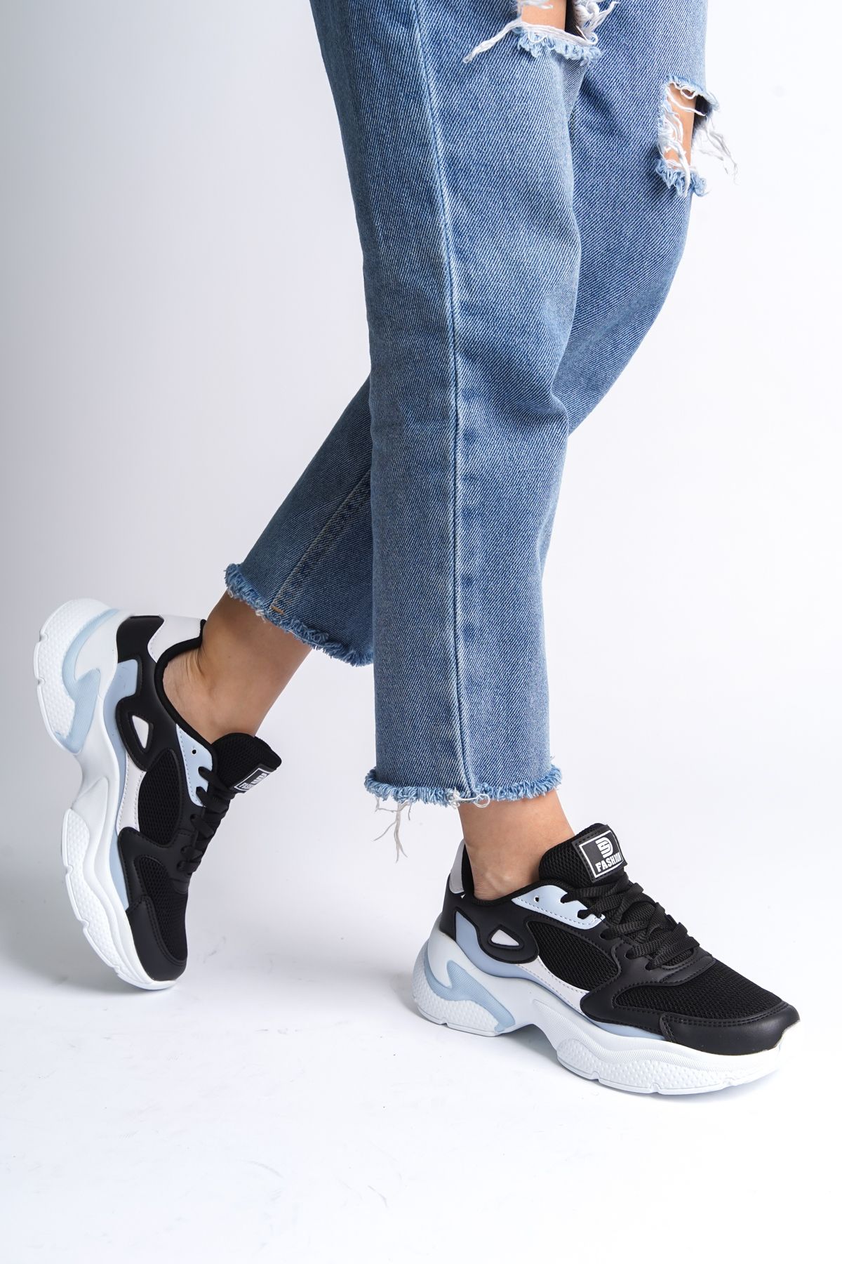 Black Blue Women's Sneaker 0152