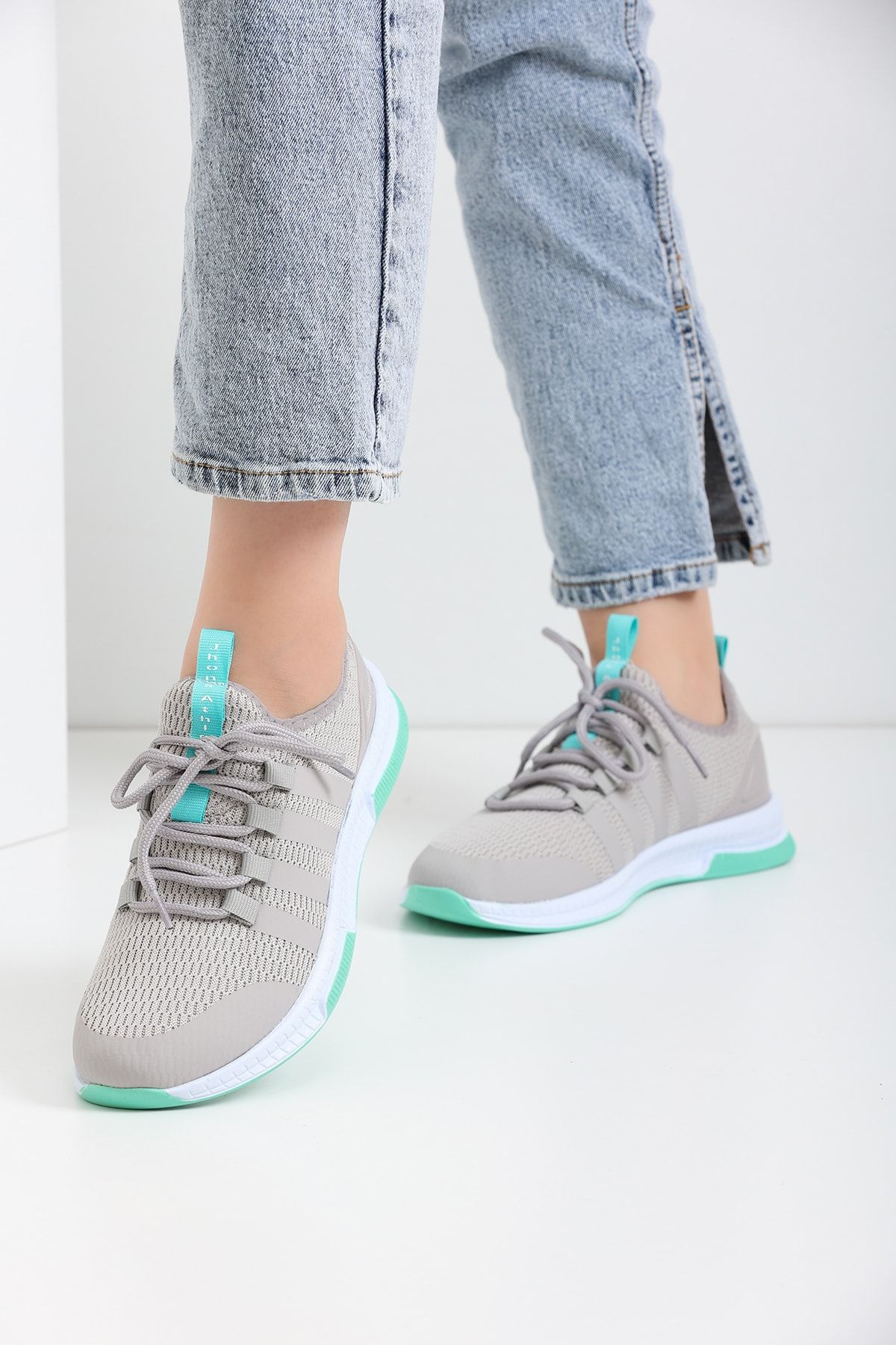 Gray Green Unisex Knitwear Sneaker Tnt