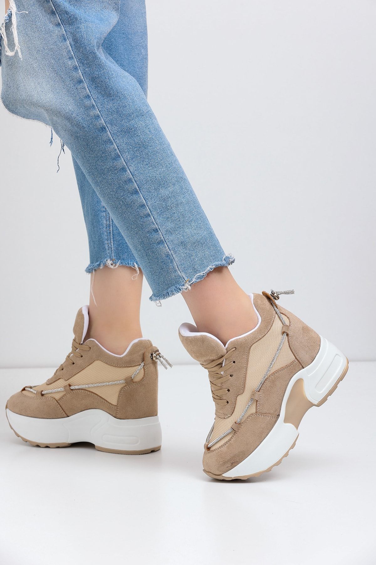 Beige Women's Sneaker Ll008