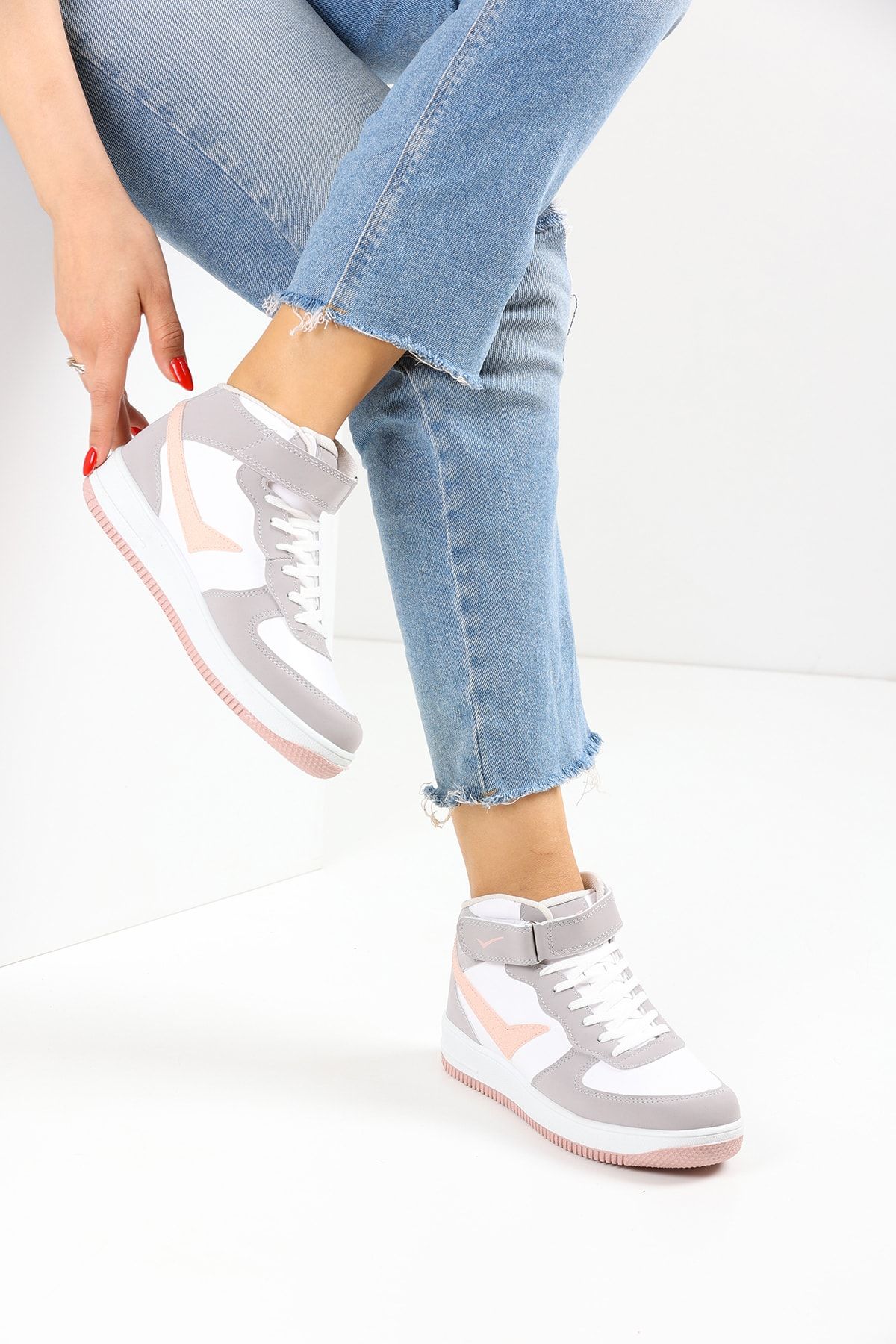 White Gray Unisex Sneakers 2185