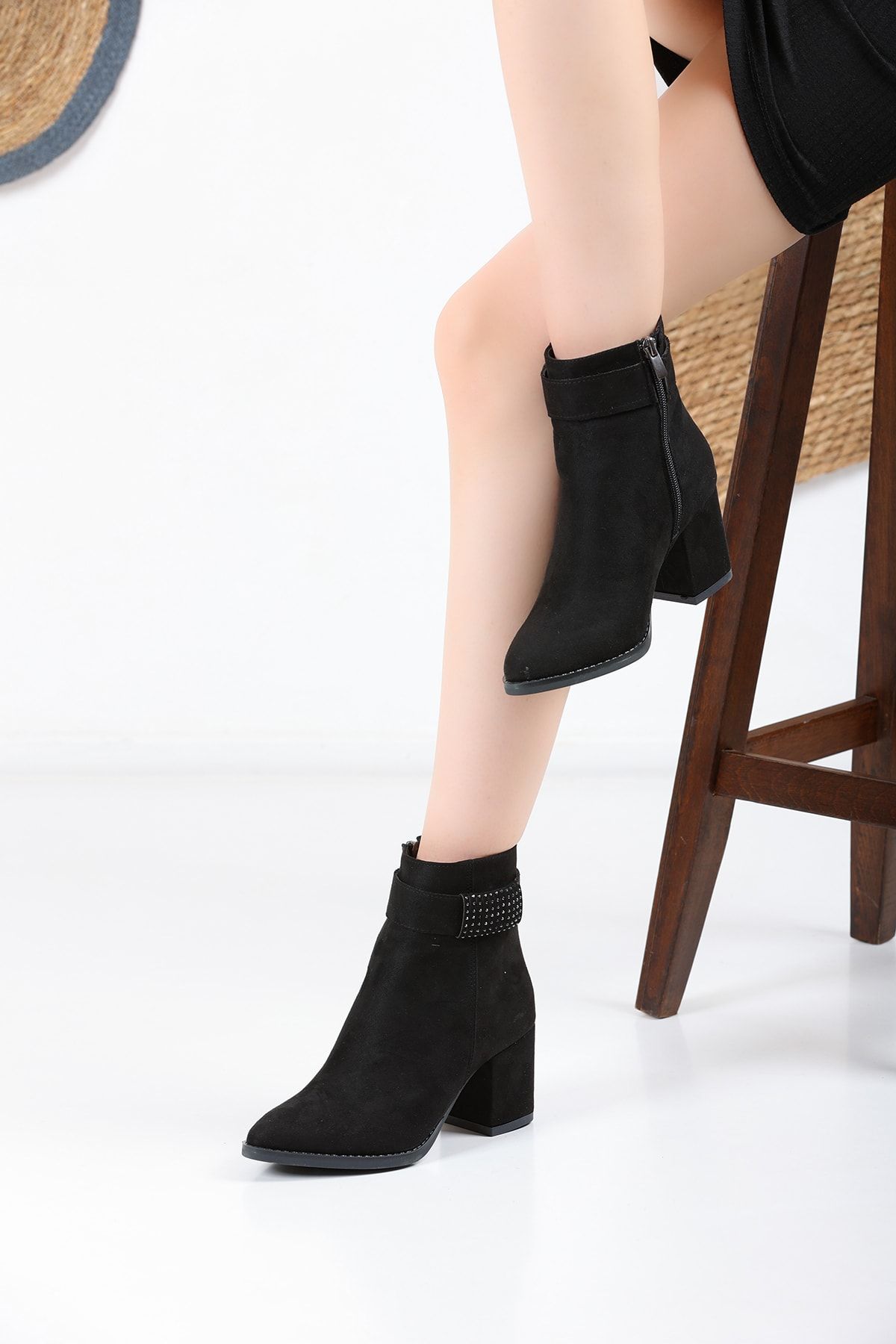 Black Suede Women's Boots 2358