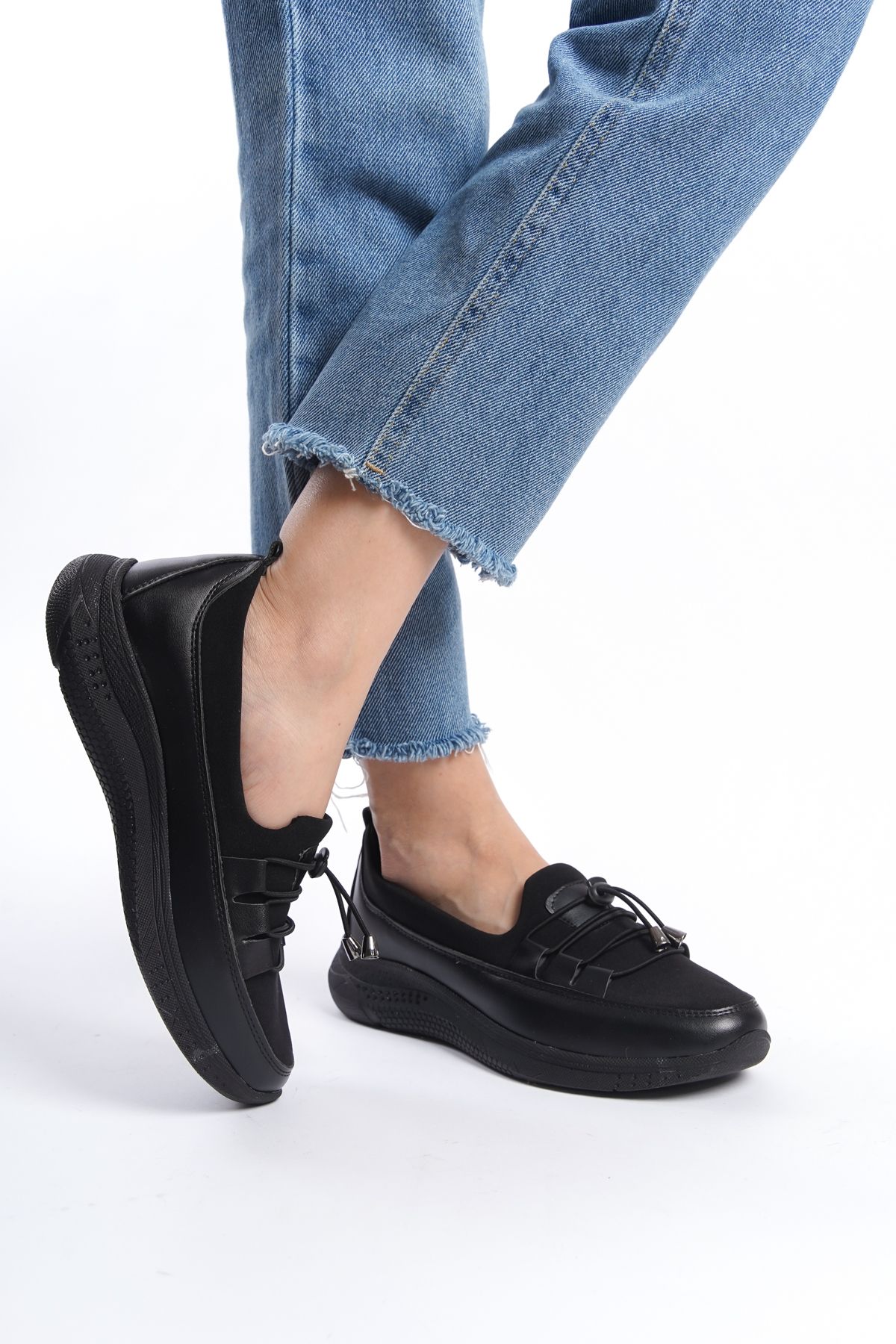 Black Women's Lace-up Comfortable Casual Classic Shoes Babet ALD4