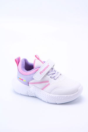 White Pink Kids Sneaker 1756