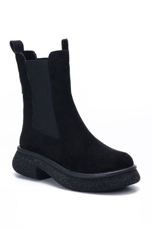 Black Suede Women's Boots 2303