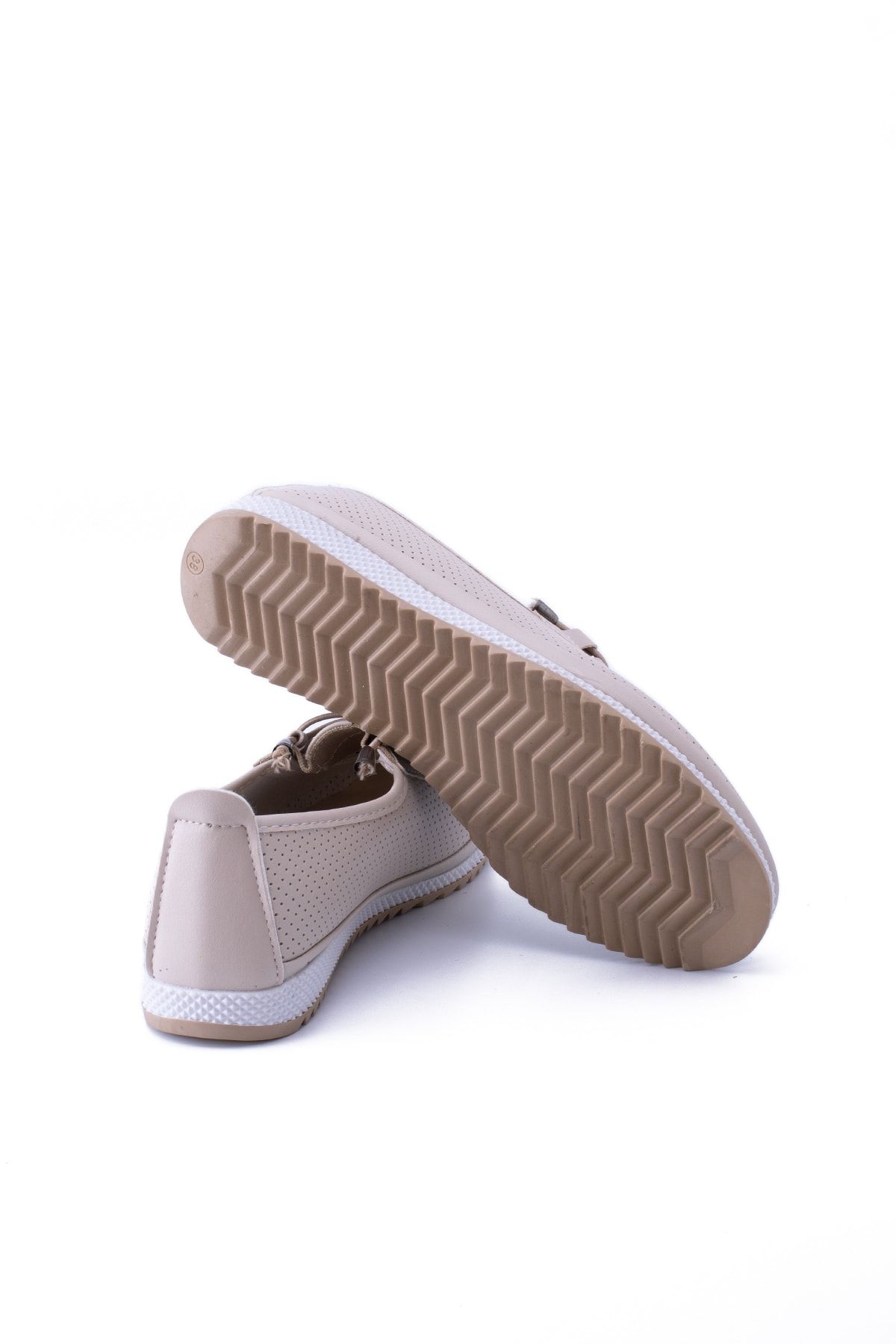 Cream Rubberized Casual Women's Casual 7002