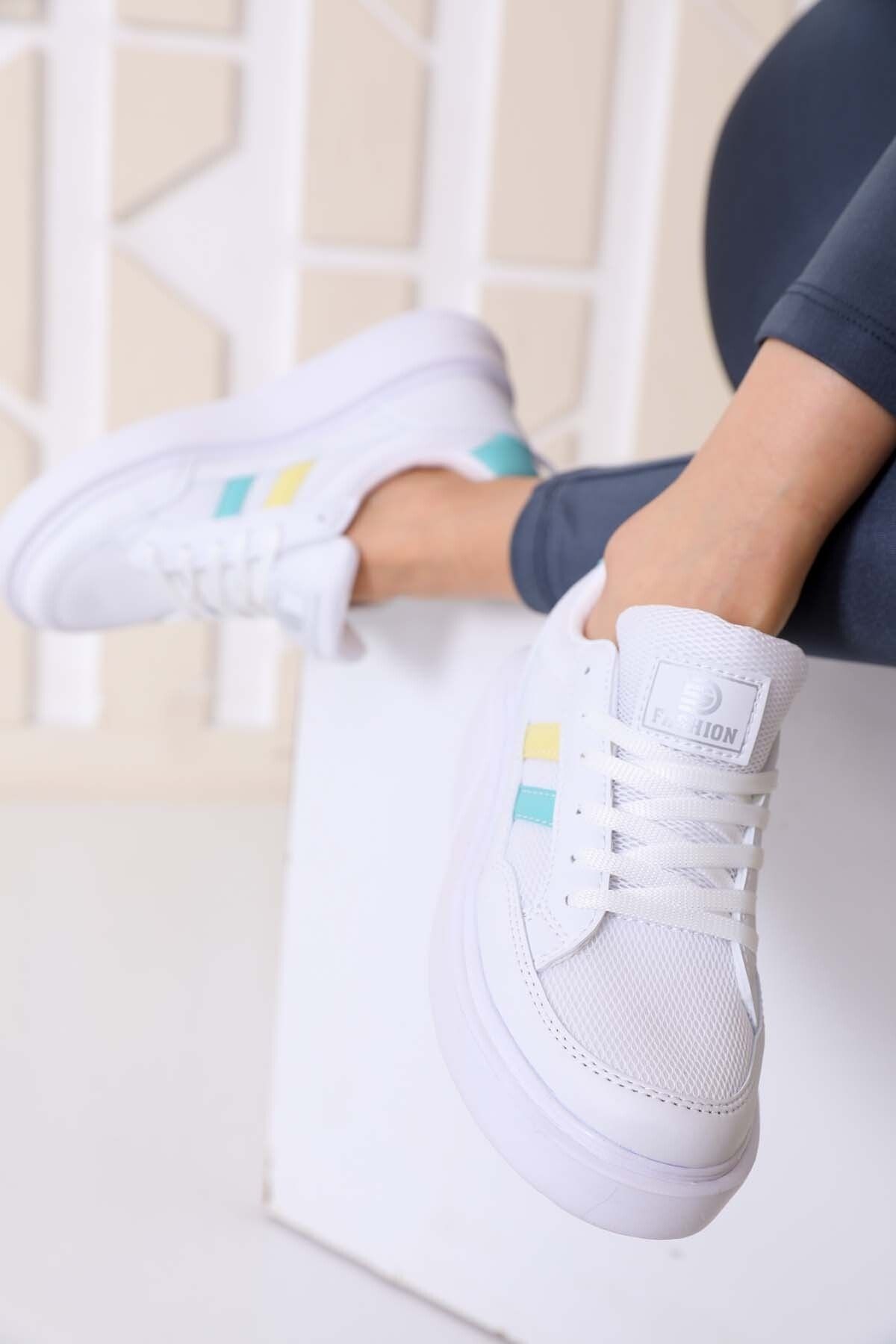 White Green Women's Sneaker 0151