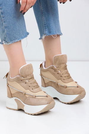 Beige Women's Sneaker Ll008