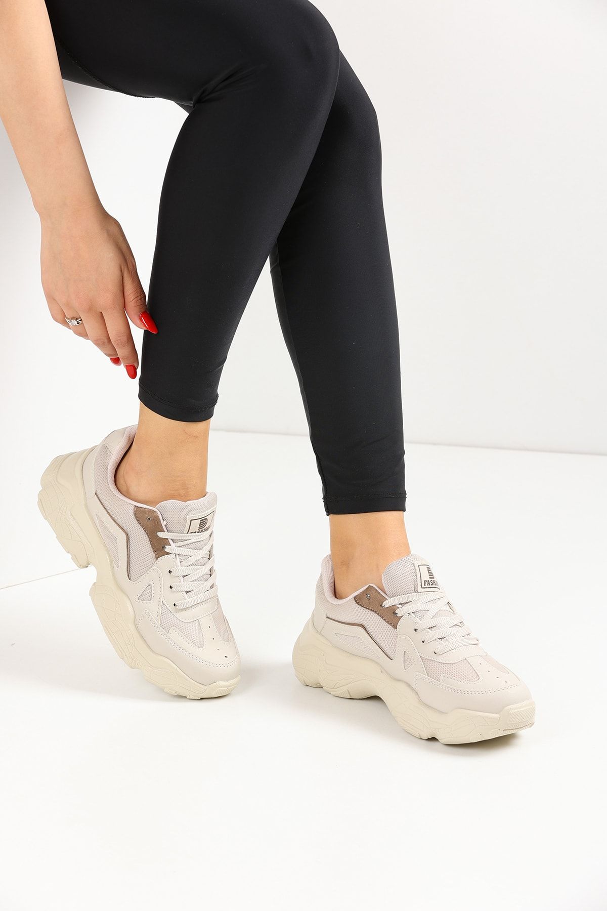 Beige Suede Women's Sneaker 0141