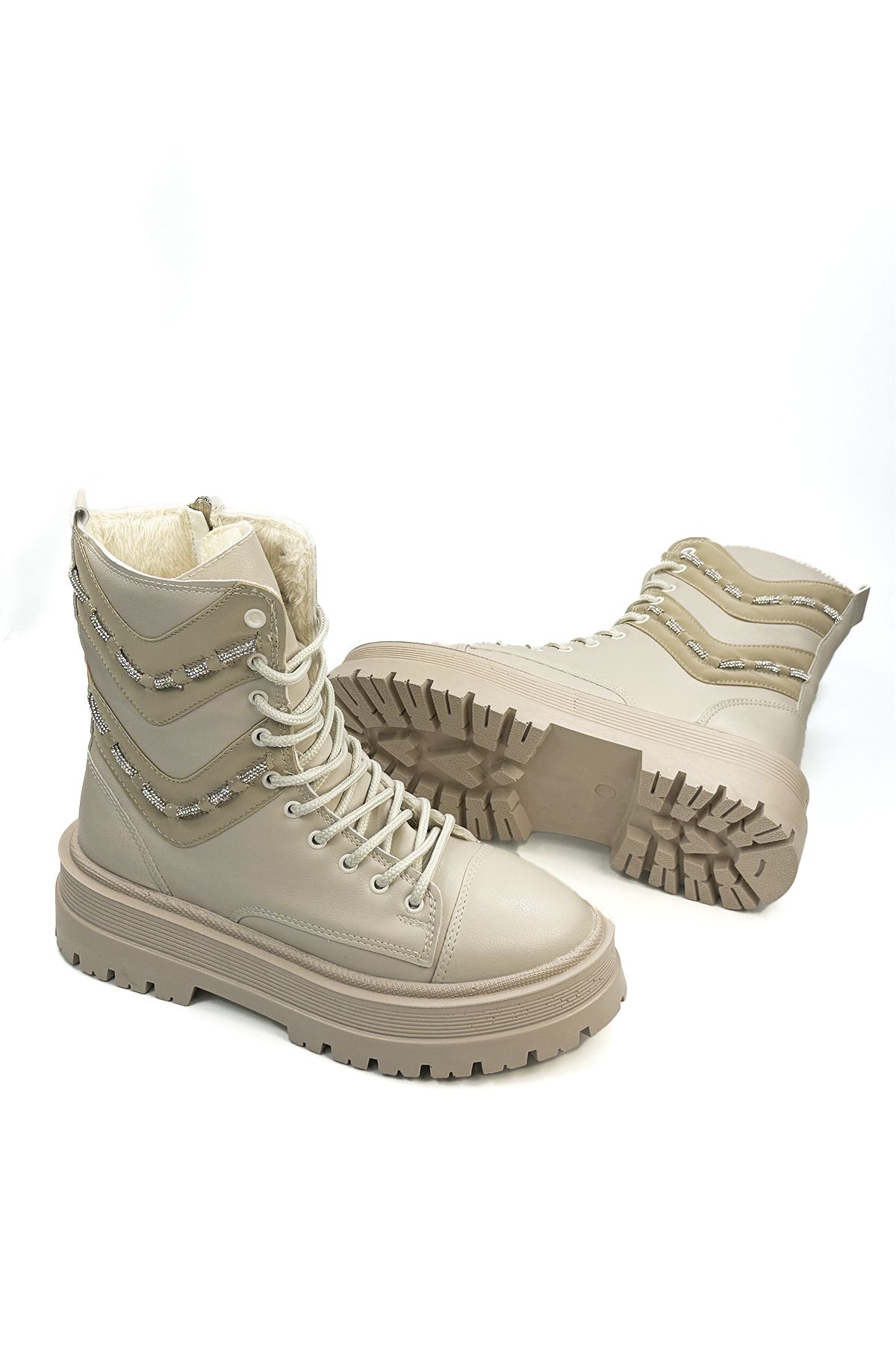 Beige Women's Postal Boots 197