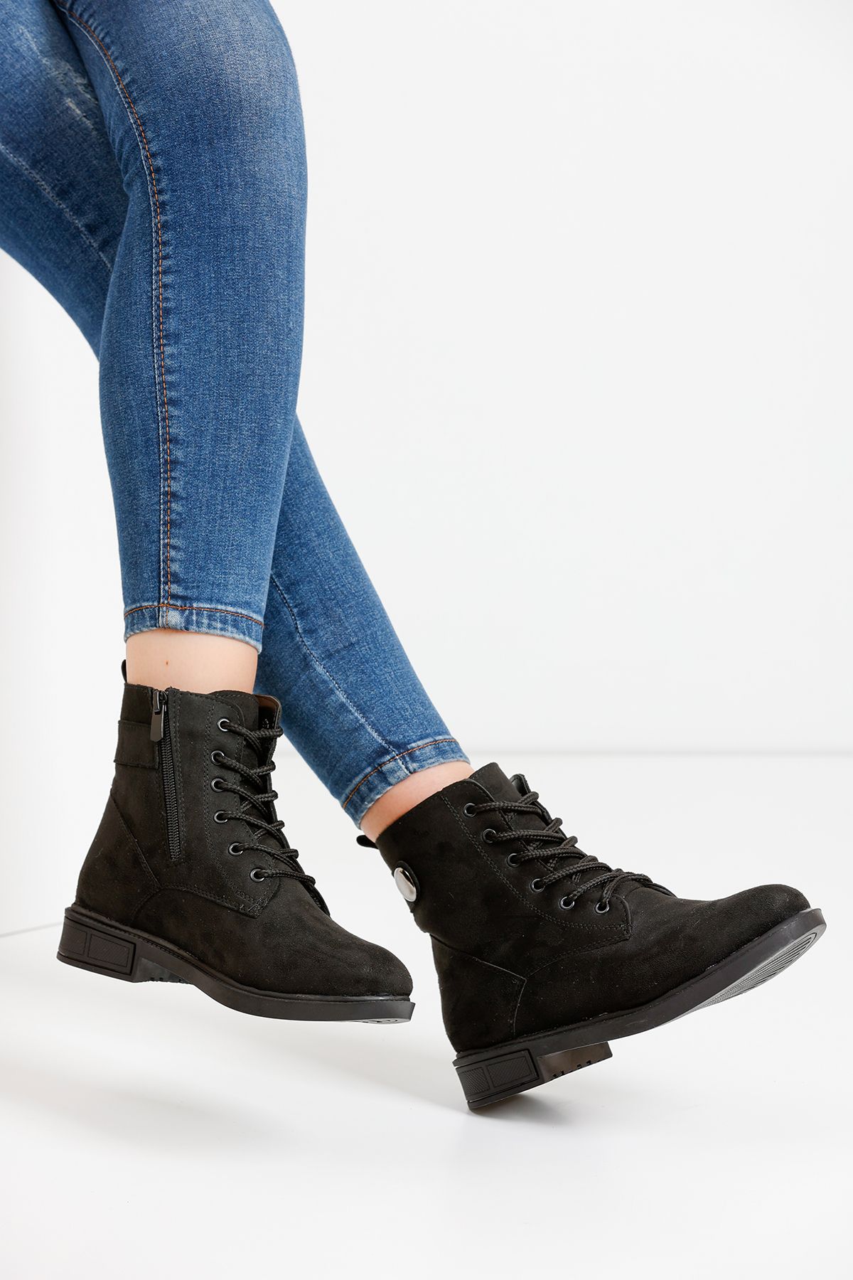 Black Suede Women's Boots A320