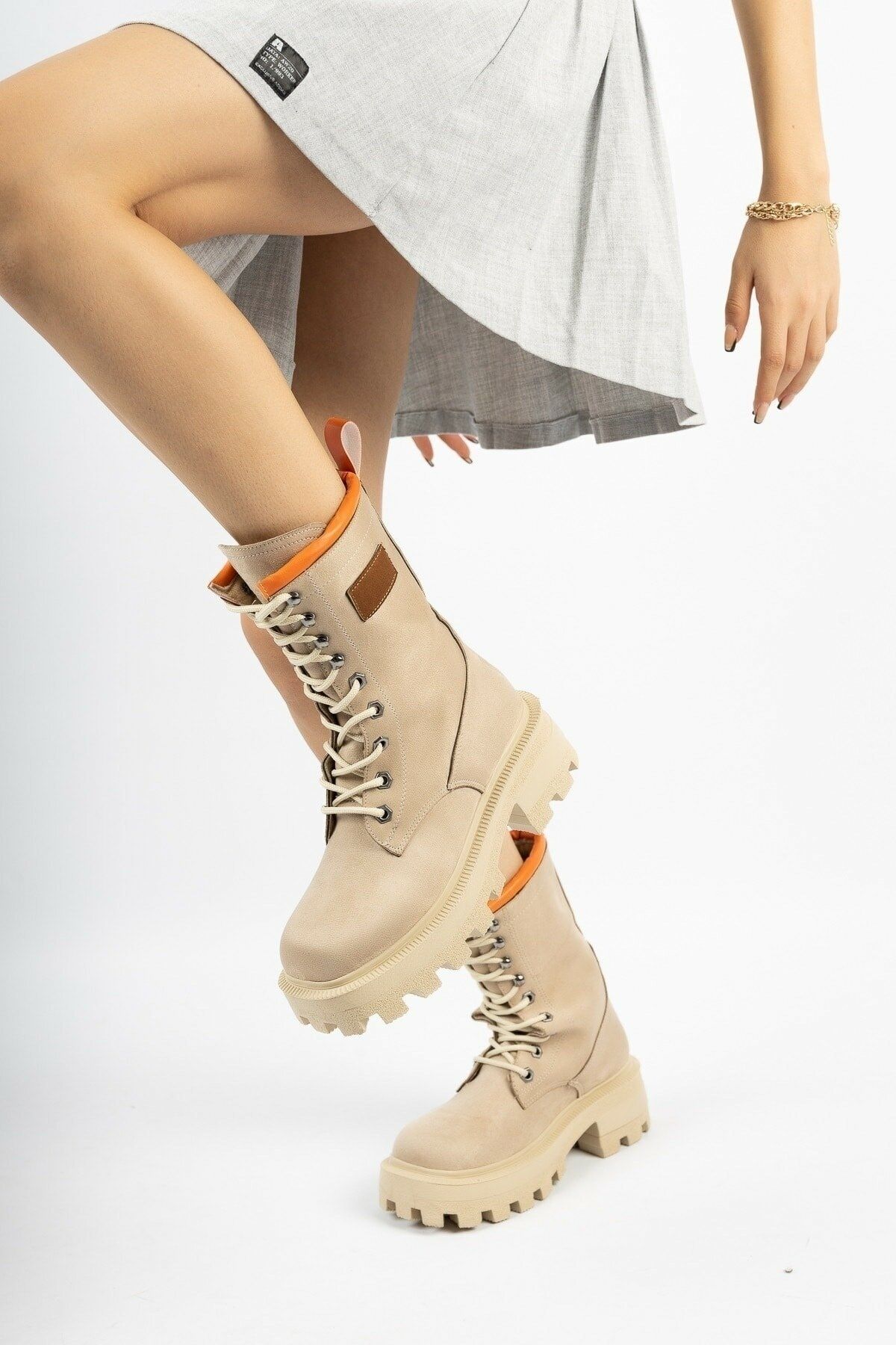 Beige Women's Boots Em2391