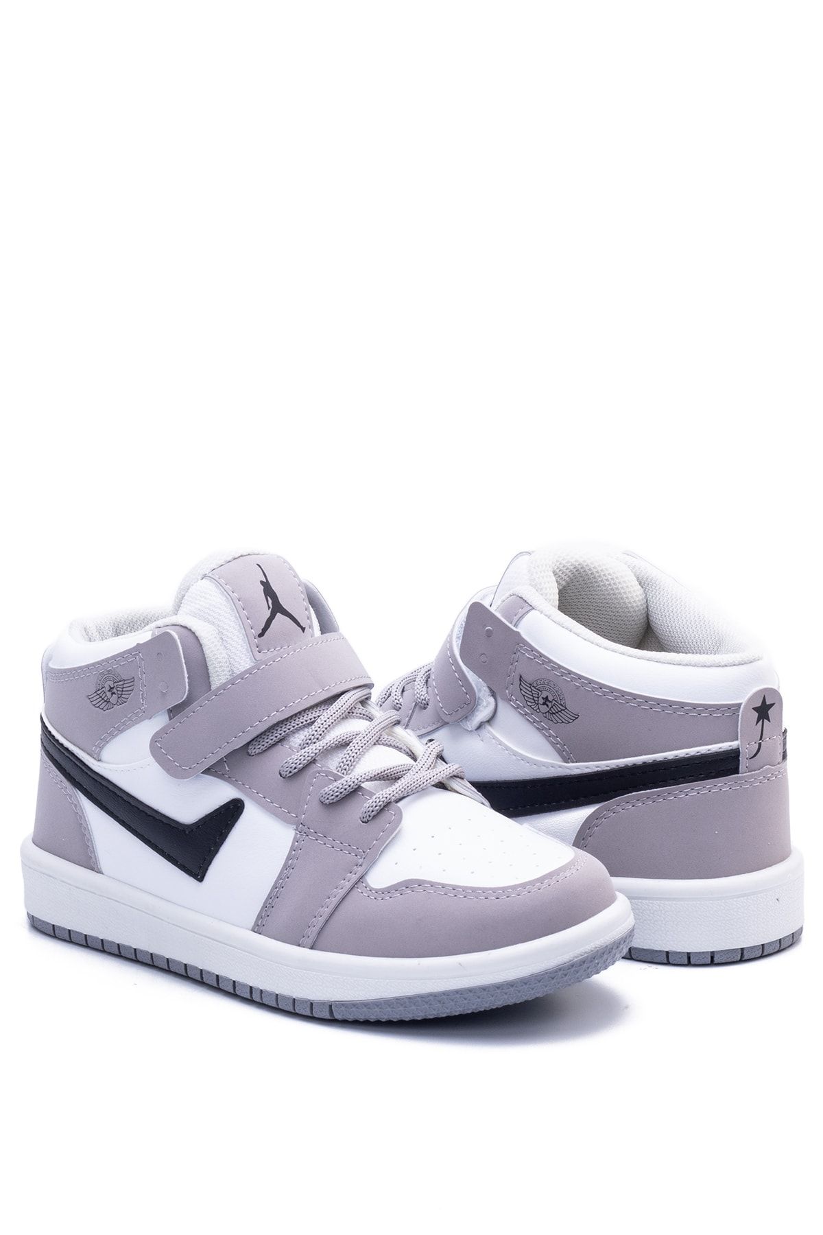 White Gray Kids Sneaker 7169